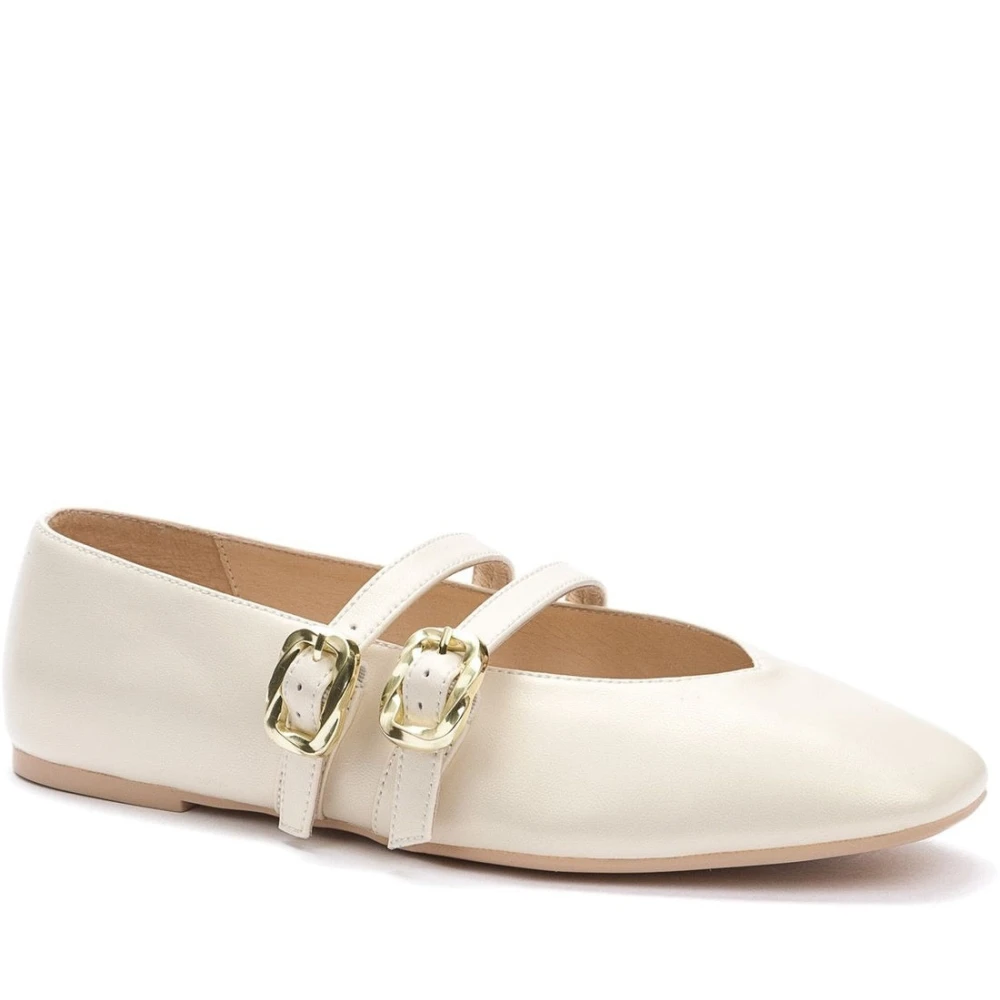 Keddo Women's Beige Ballerina Shoes, 5 Uk, Elegant Closed Ballerinas