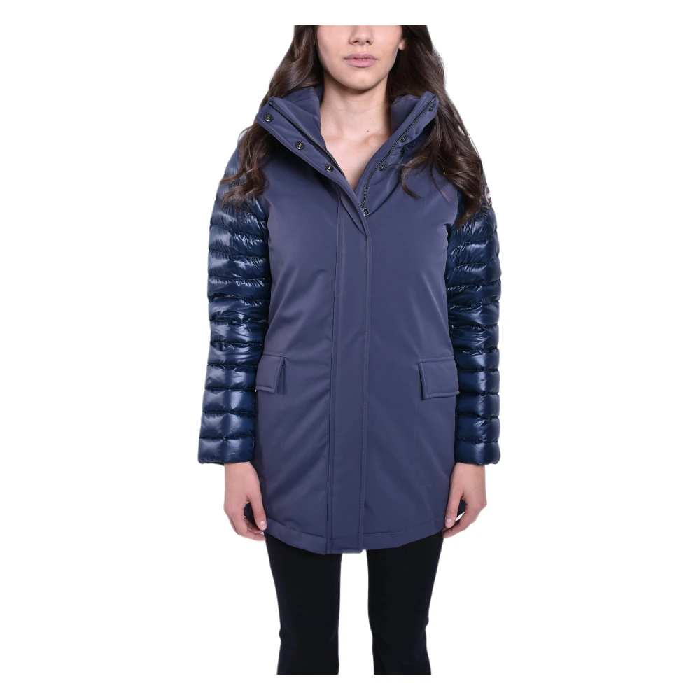 Colmar Blauwe Parka met Afneembare Capuchon voor Dames Blue Dames