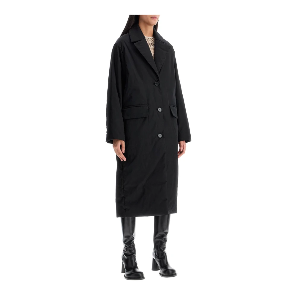 Stand Studio Poly-Twill Enkellange Jas Black Dames