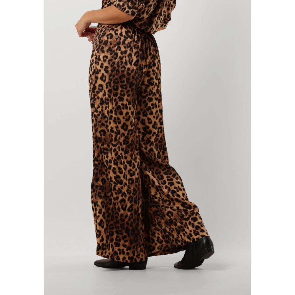 NEO NOIR Luipaardprint Wijde Broek Brown Dames