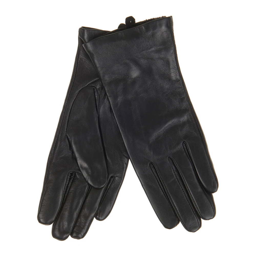 Btfcph Eenvoudige leren handschoenen Black Dames