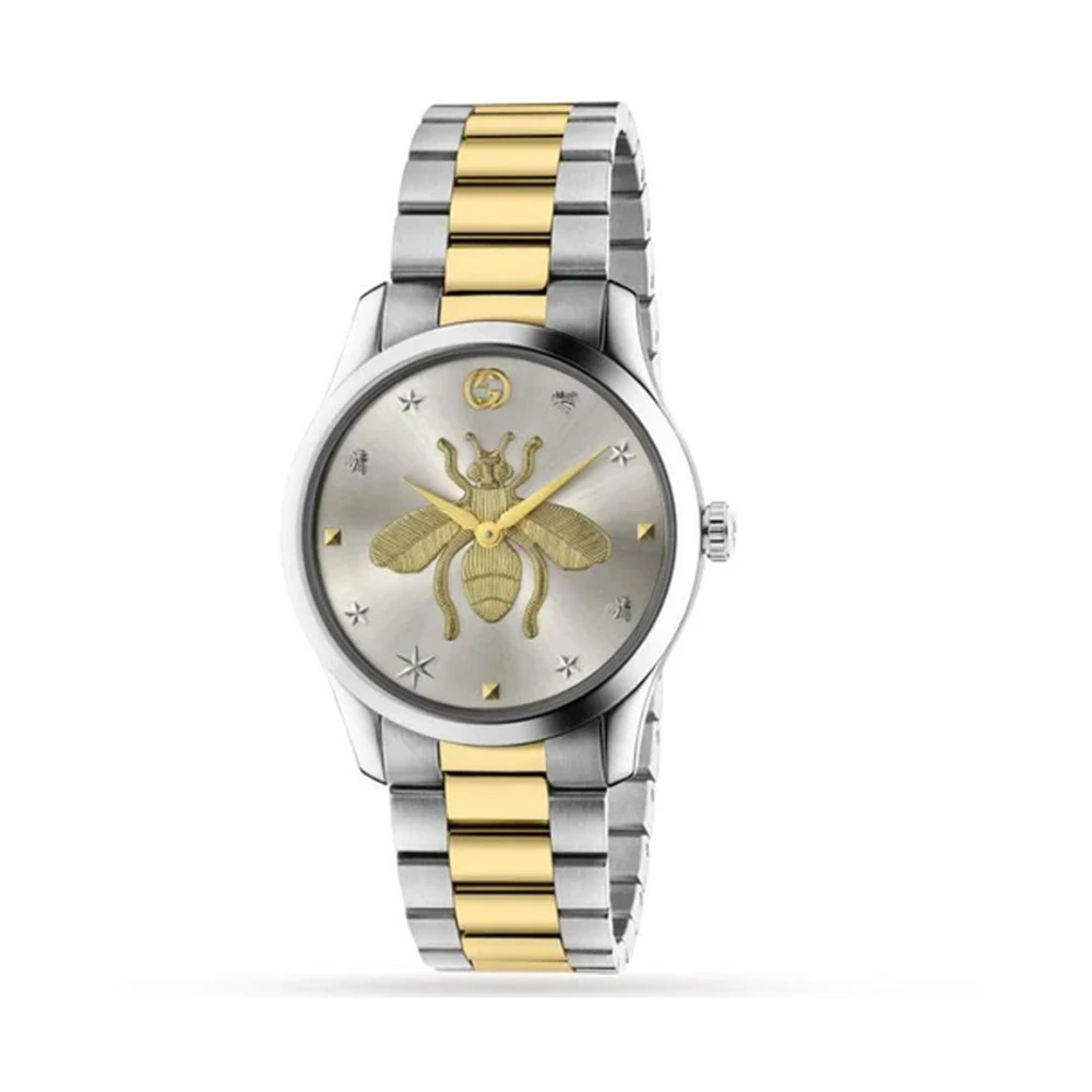 Gucci YA1264131 Unisex Watch - Silver & Gold Stainless Steel - One Size - Image 7