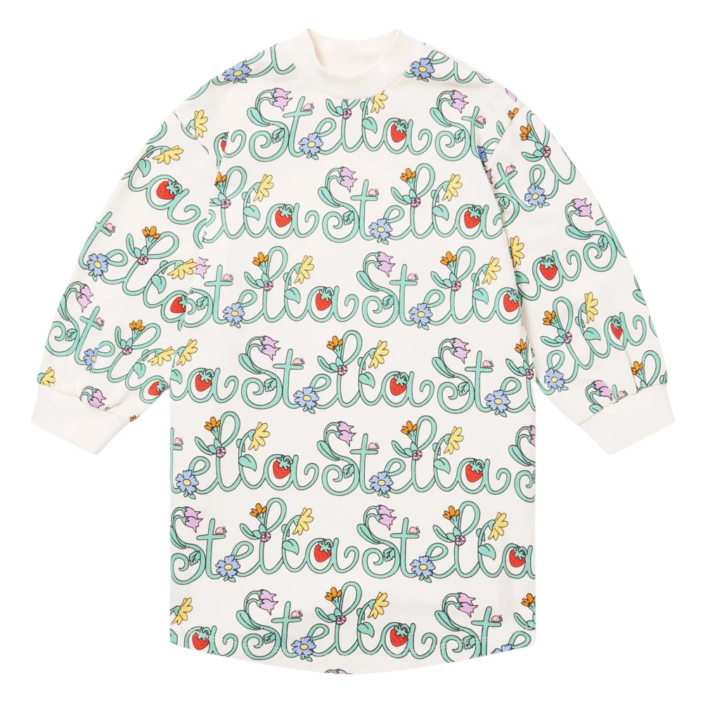 Stella Mccartney Girls Multicolor Dresses, 10 Y, Flower Logo Jumper Dress