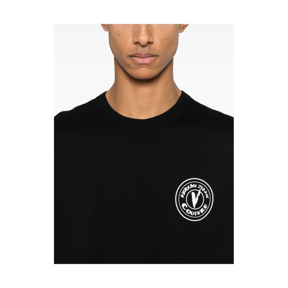 Versace Jeans Couture Zwart Crew Neck T-shirt Black Heren