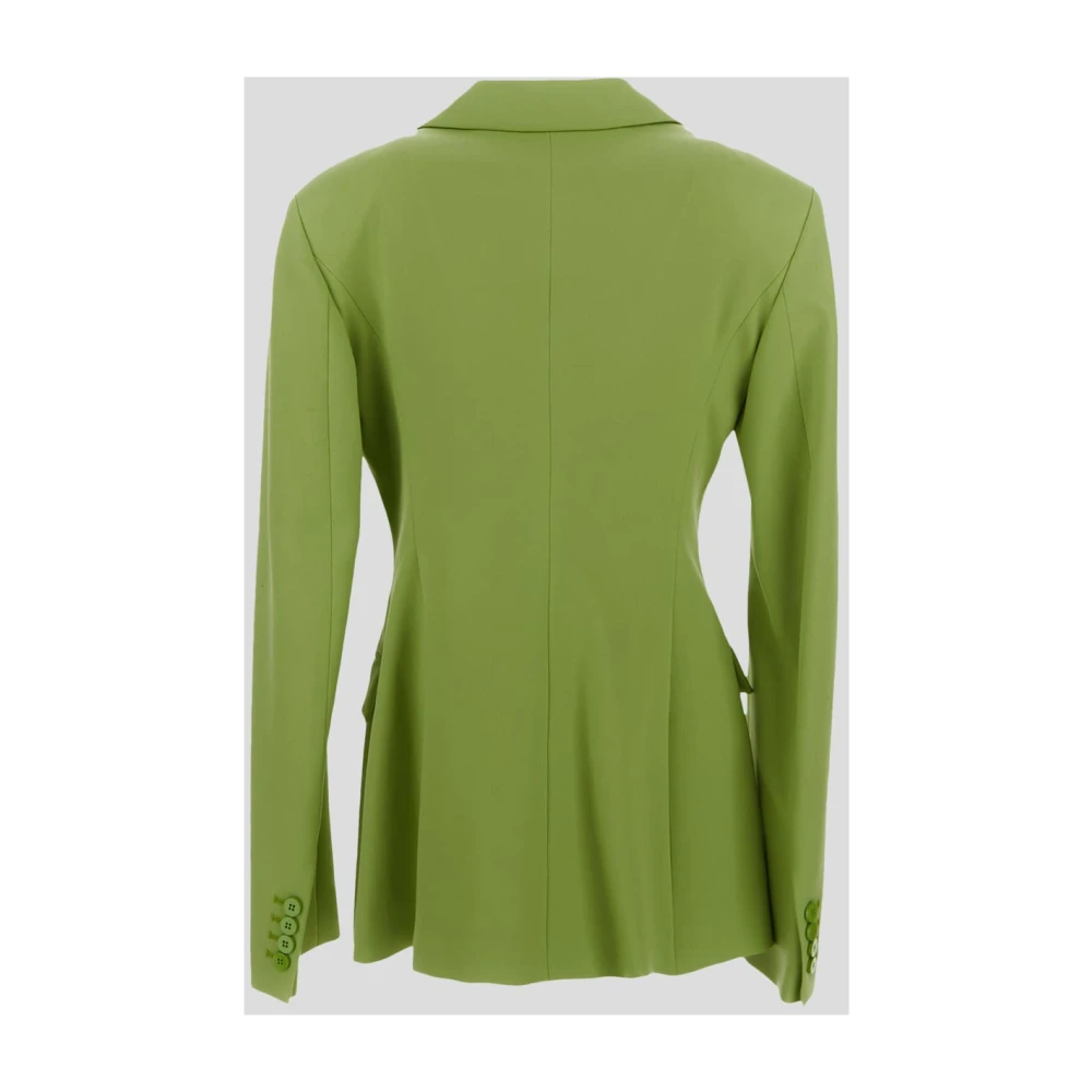 The Attico Luxe Wol Blend Blazer Green Dames