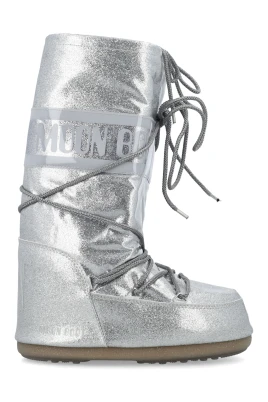 Silver Glitter High-Top Skor