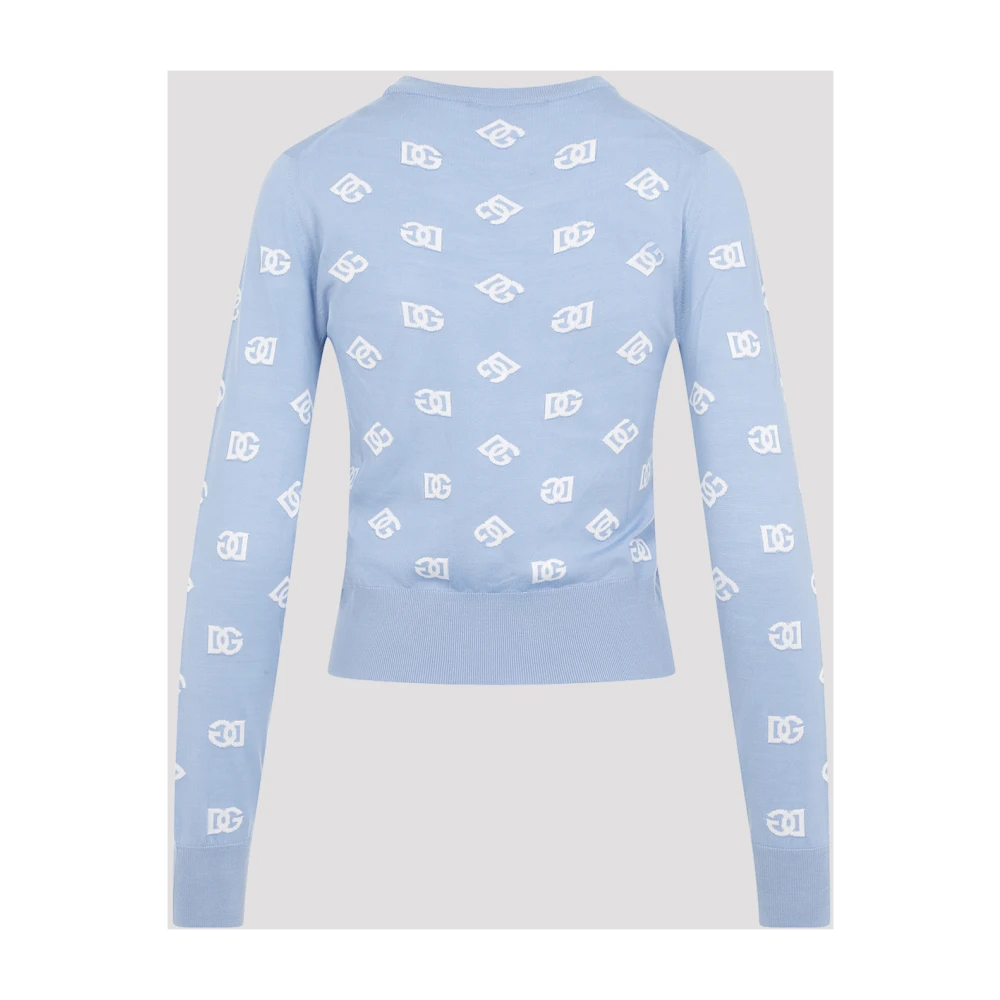 Dolce & Gabbana Logo Pullover Sweater Blue Dames