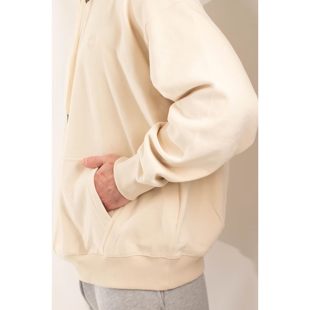 Timberland Comfortabele Boucle Hoodie voor Koud Weer Beige Heren