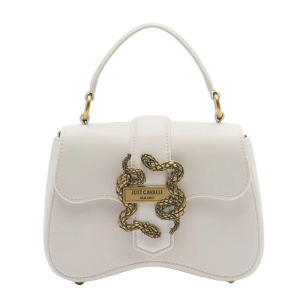Just Cavalli Iconische Slange Dames Tassen Collectie White Dames