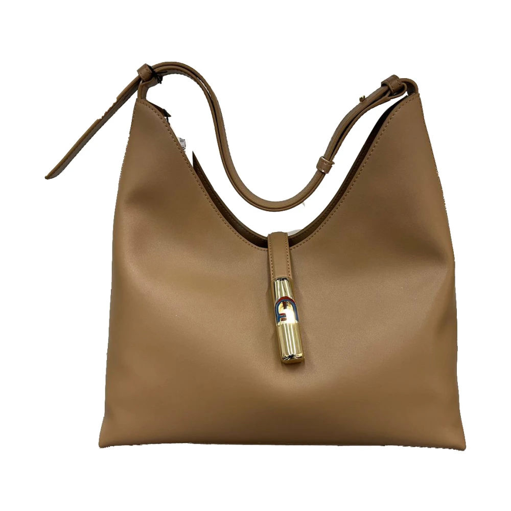 Furla Elegante Druppelvormige Handtas Brown Dames