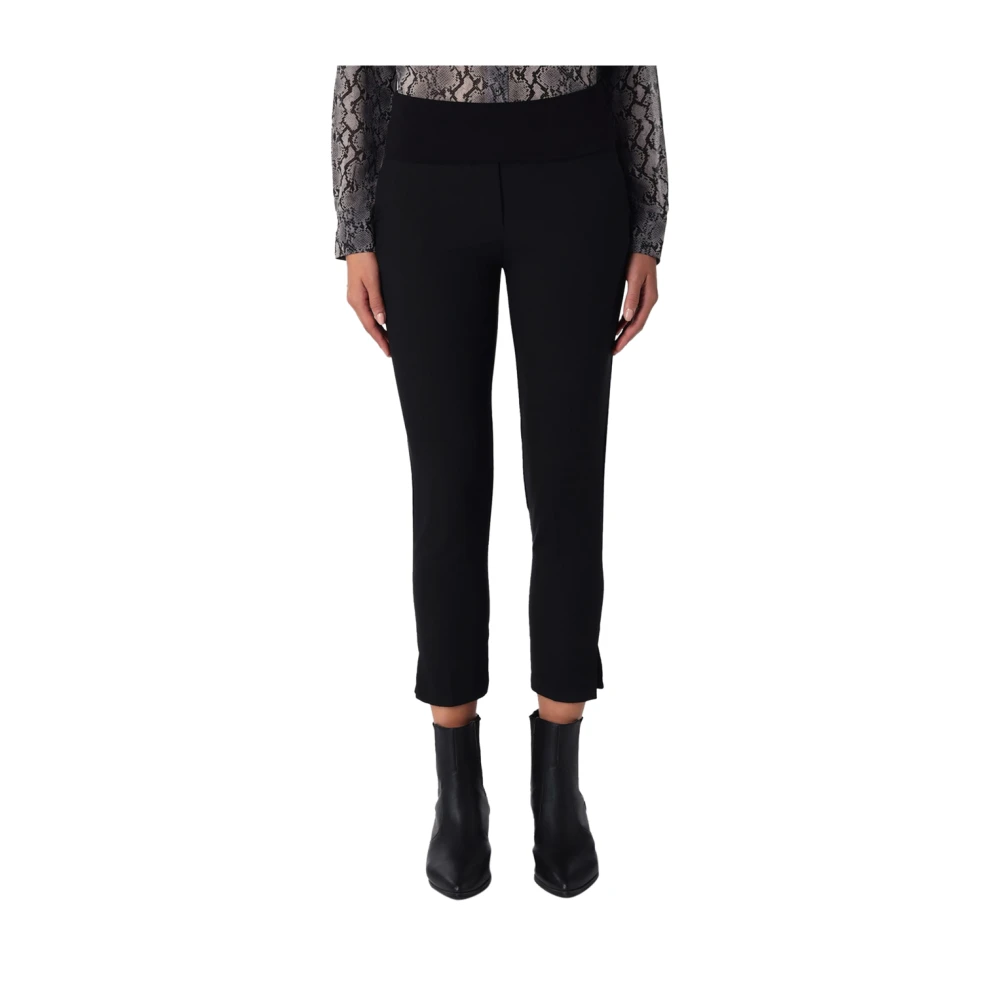 Manila Grace Zwarte Capri Broek voor Vrouwen Black Dames