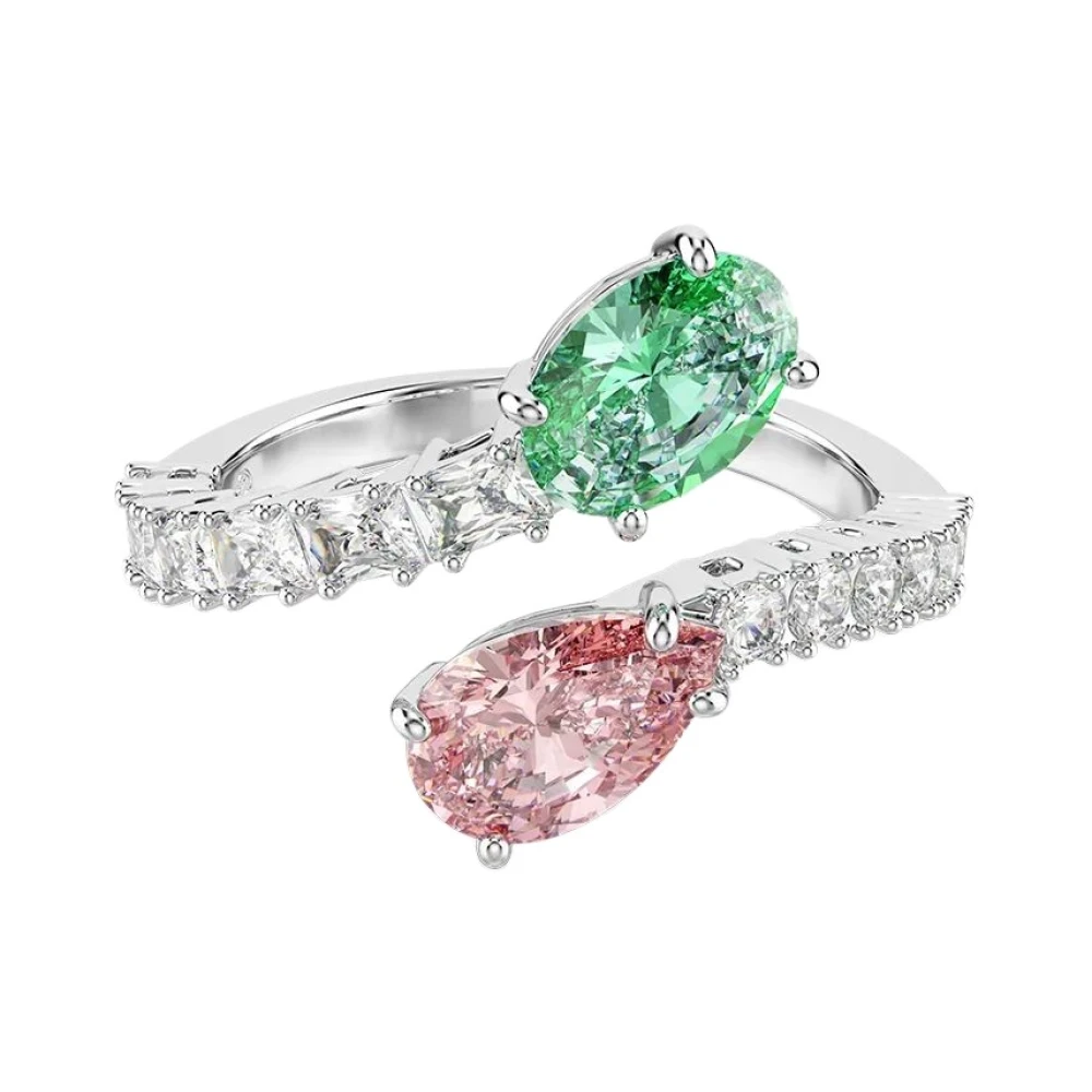Swarovski Ariana Grande X Offener Ring, Verschiedene Schliffe, Rhodiniert Mehrfarbig Größe 50 - Image 3