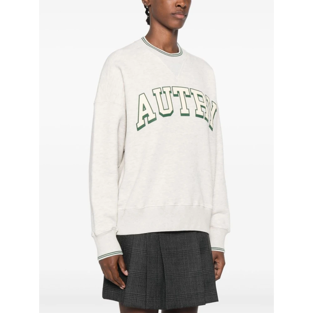 Autry Groen Witte Sweatshirt White Dames