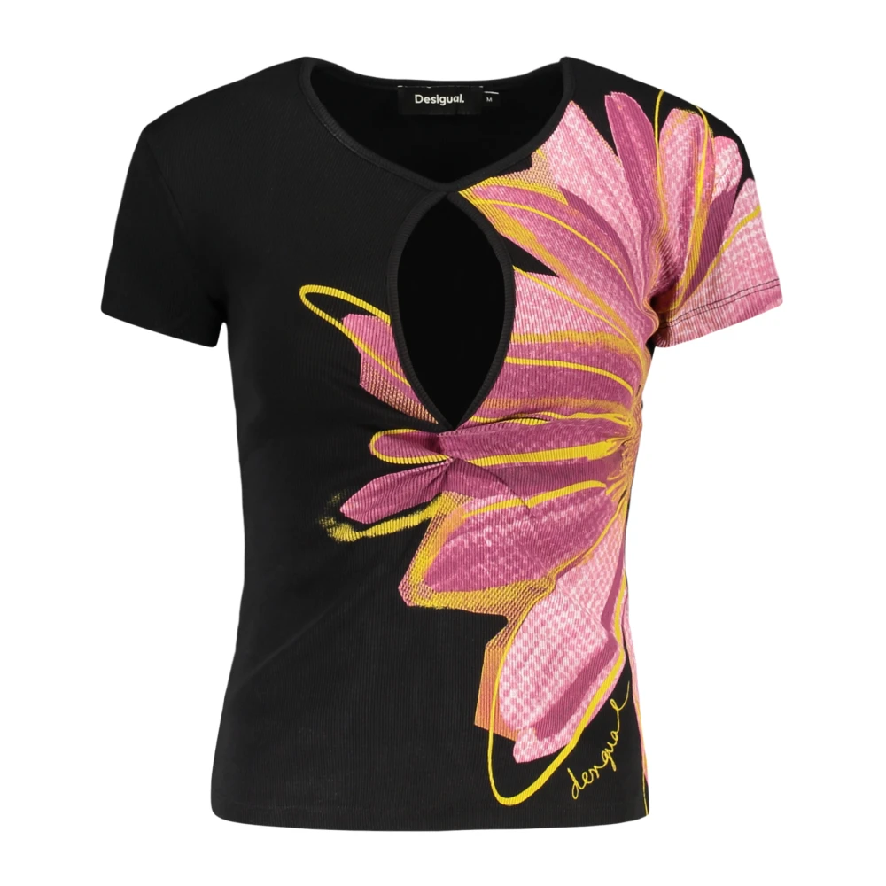 Desigual Mujer Negro Camisetas, Talla: L