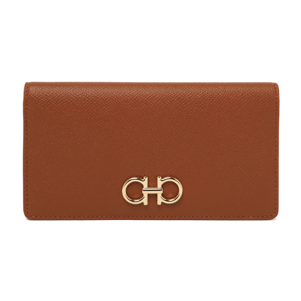 Ferragamo Women's Brown Gancini Continental Wallet - Wallets & Cardholders - One Size - Accessories