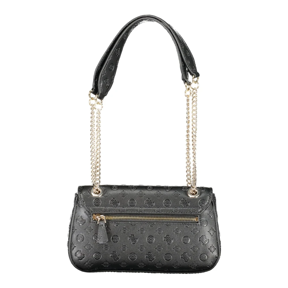 Guess Zwarte Arlena Logo Handtas met Kettingbanden Black Dames