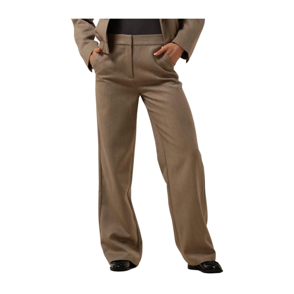 Harper & Yve Wijde Broek Dames Bruin Brown Dames