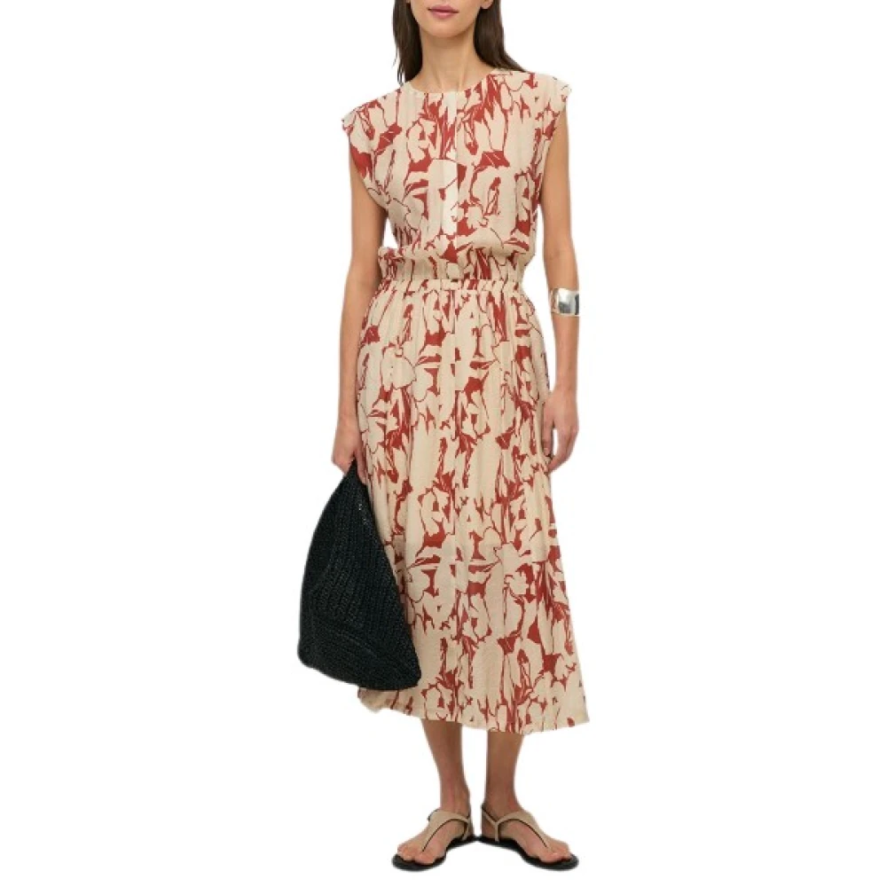 Yerse Vrouw Rood Kleedjes Dames, S, Manilas Midi Jurk
