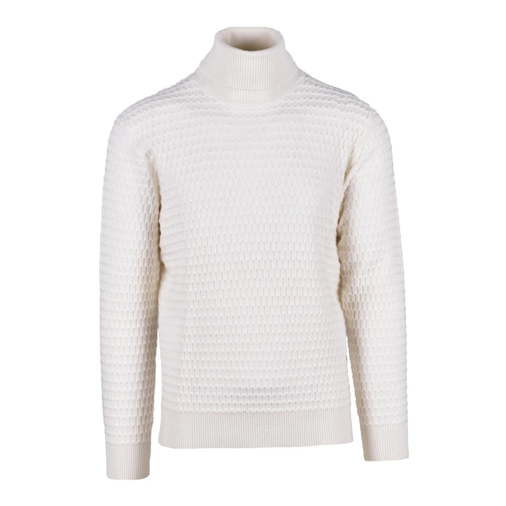 Kangra Luxe Merino Zijde Kasjmier Trui White Heren