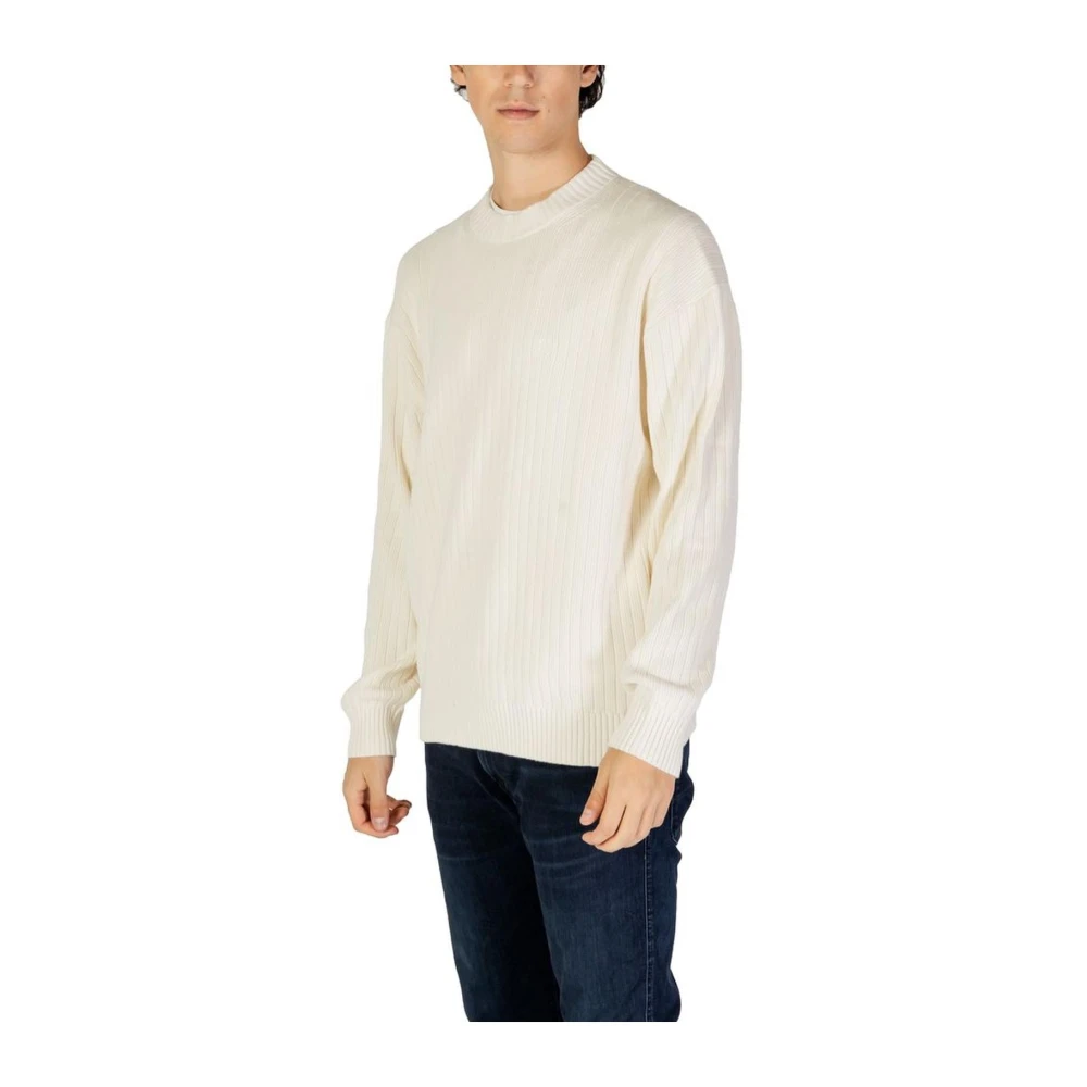 Calvin Klein Jeans Katoenen Gebreide Trui Beige Heren
