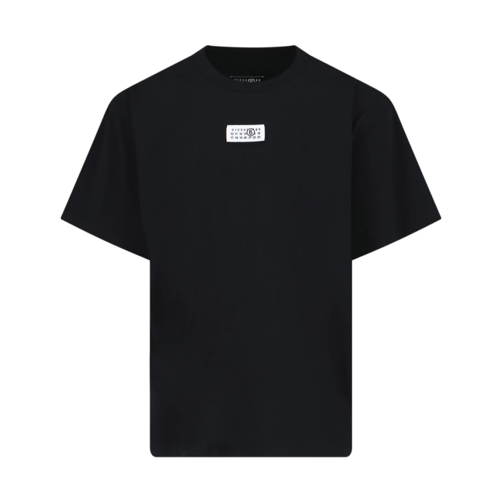 MM6 Maison Margiela Zwart T-shirt met Logo Black Heren