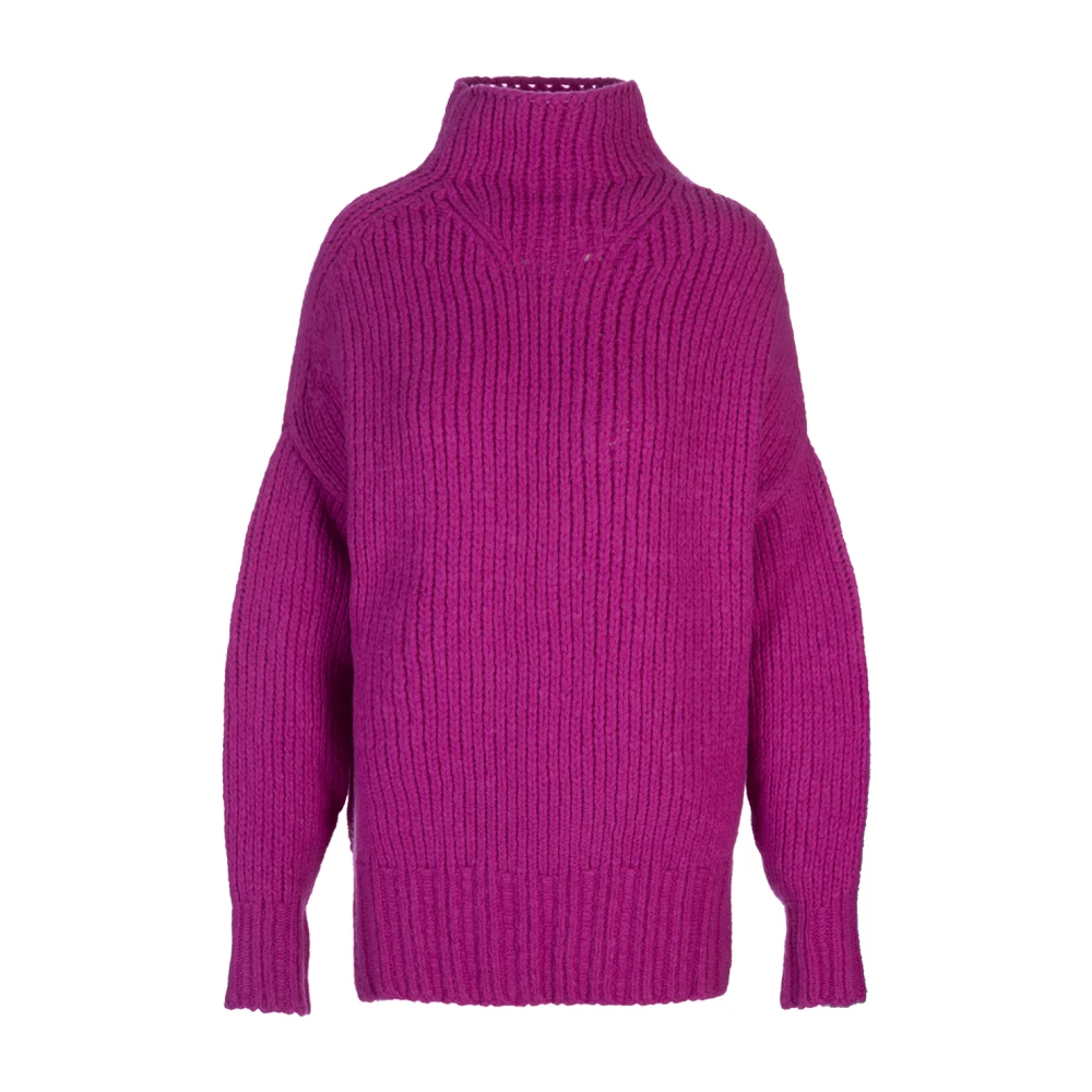 Lanvin Paarse Oversized Coltrui Sweater Purple Dames