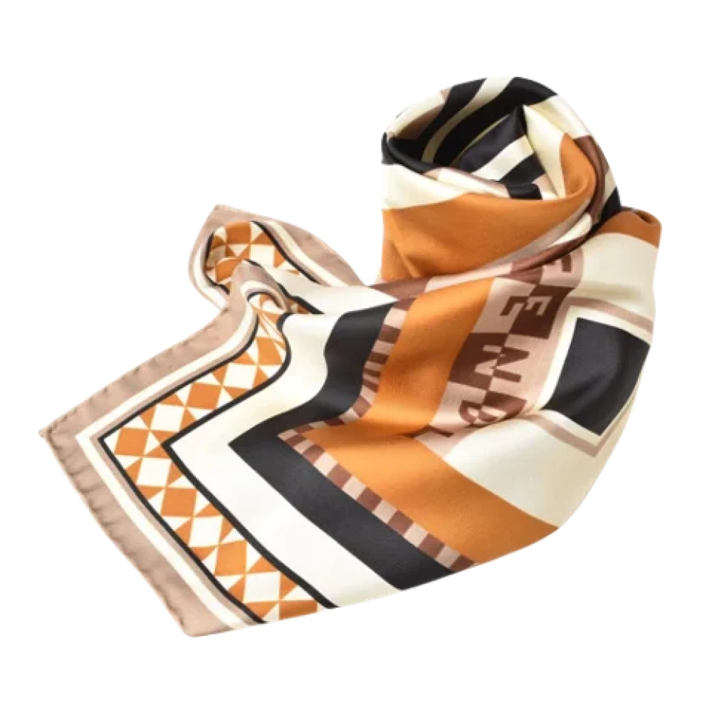 Fendi Vintage Pre-owned Canvas scarves Multicolor Dames