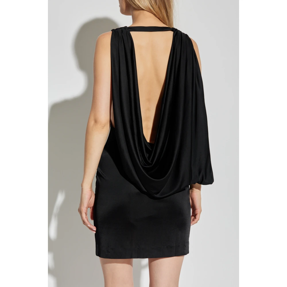 Dsquared2 Gedrapeerde Jurk Black Dames