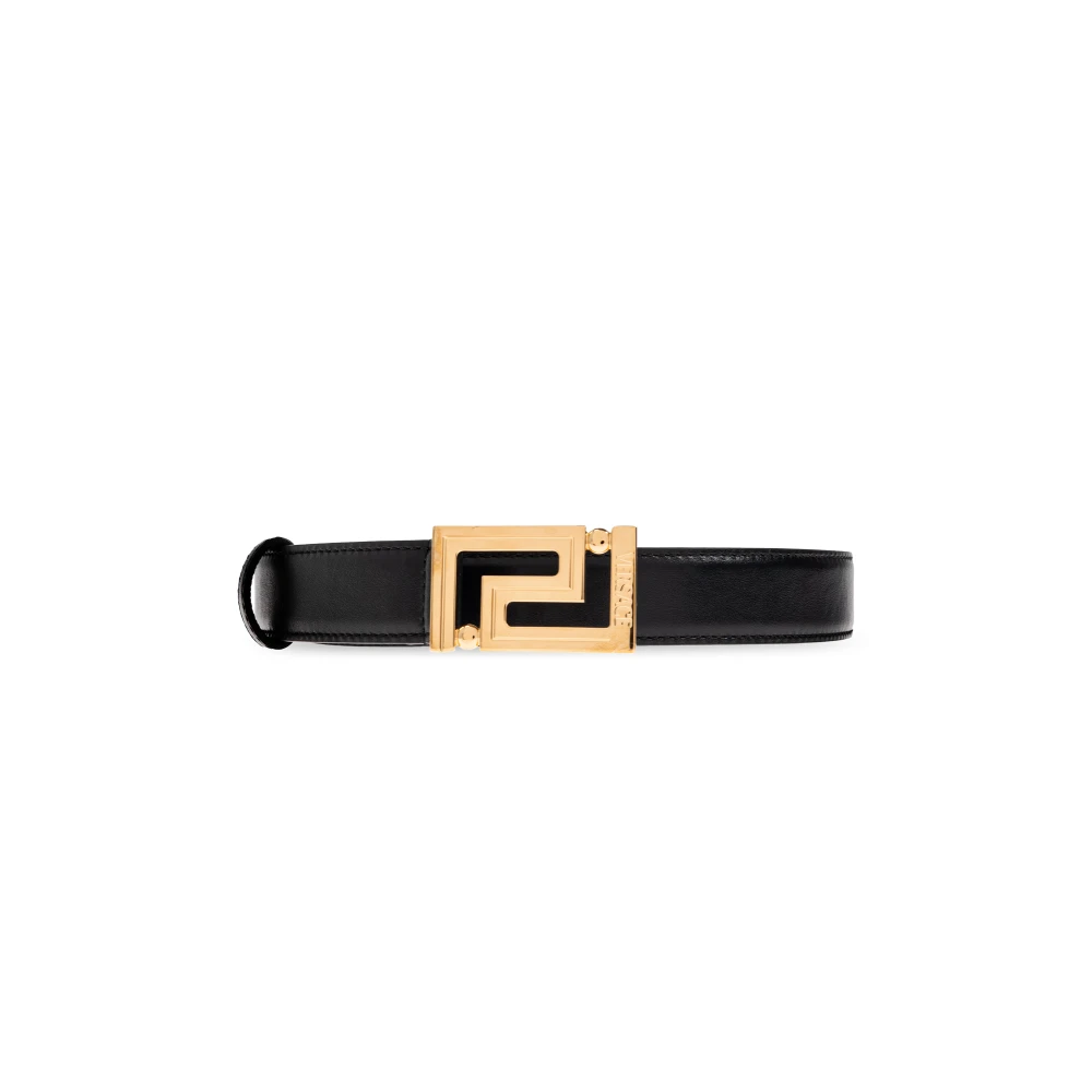 Versace Men's Black Belts, 85 Cm, Leather Belt