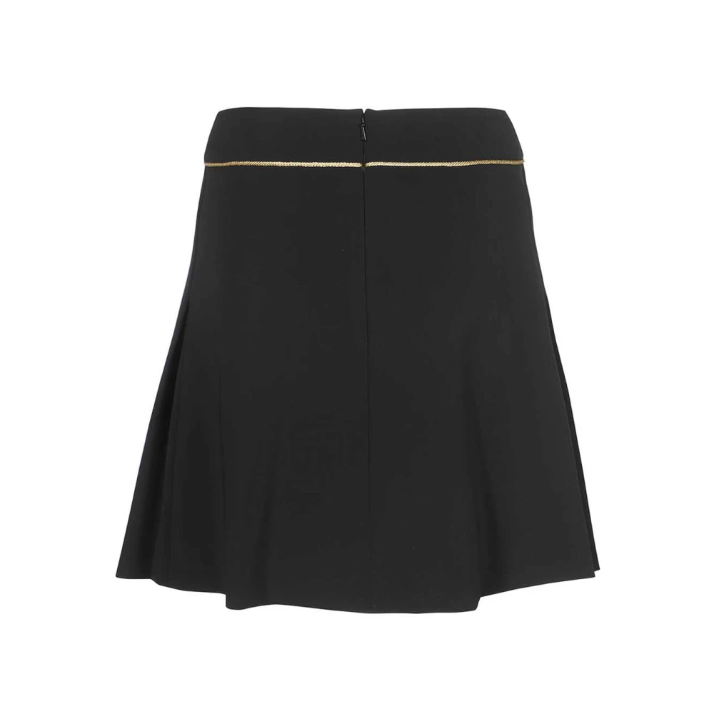 Moschino Minirok met Contrasterende Details Black Dames