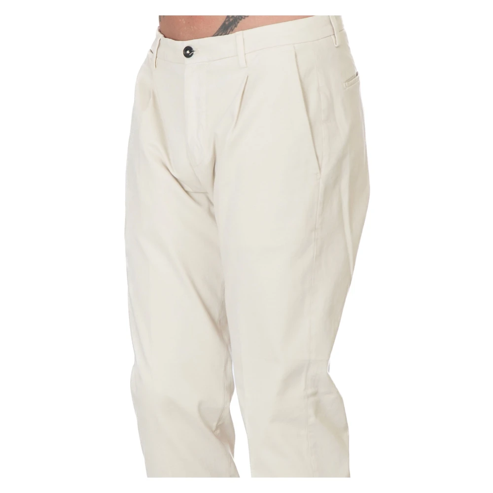 Briglia Geplooide katoenen broek Beige Heren