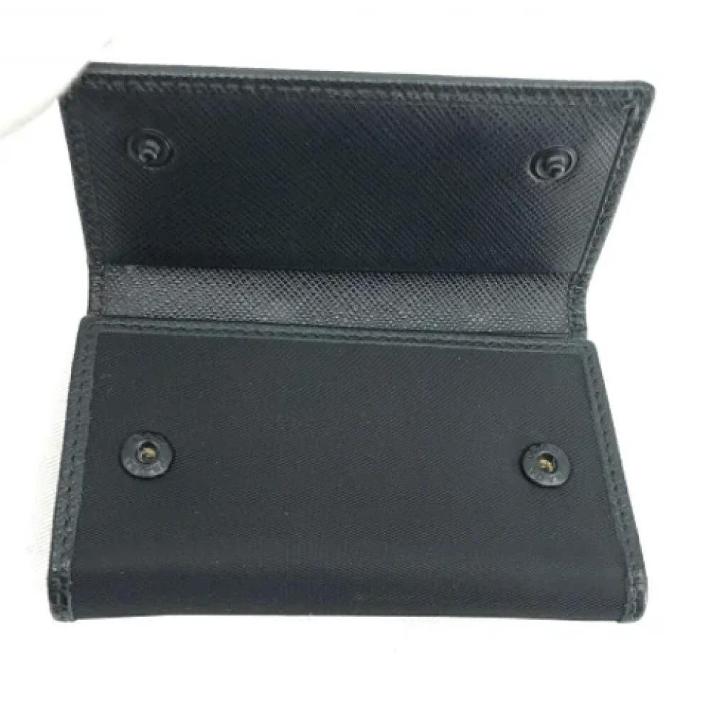 Prada Vintage Pre-owned Nylon key-holders Black Dames