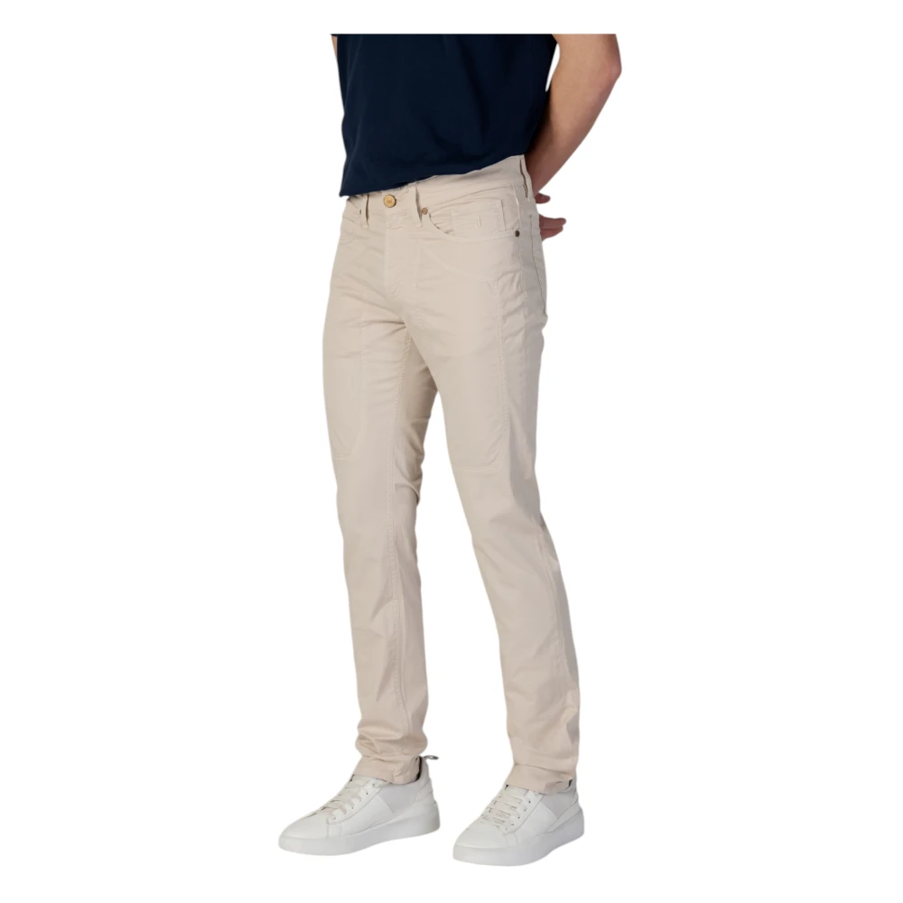 Jeckerson Slim Pants Lente Zomer Collectie Katoen Beige Heren