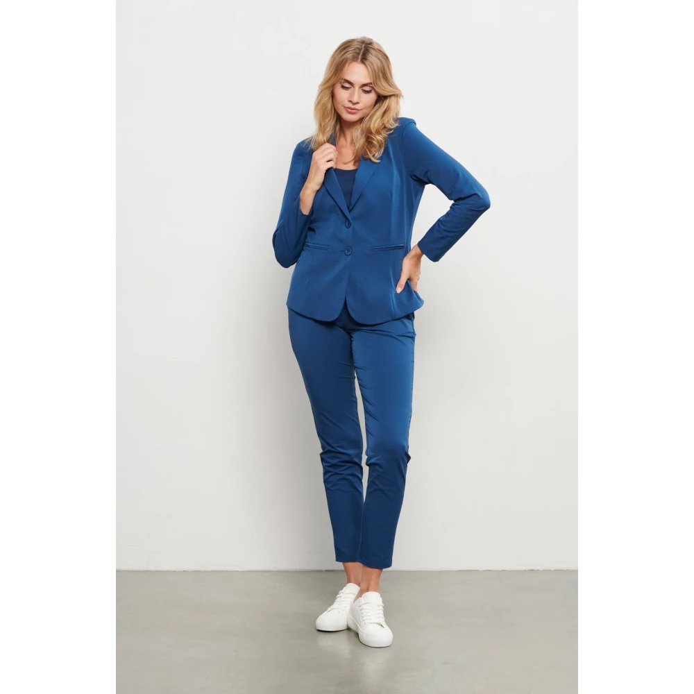&Co Woman Joggingbroek voor heren comfortabel en stijlvol Blue Dames