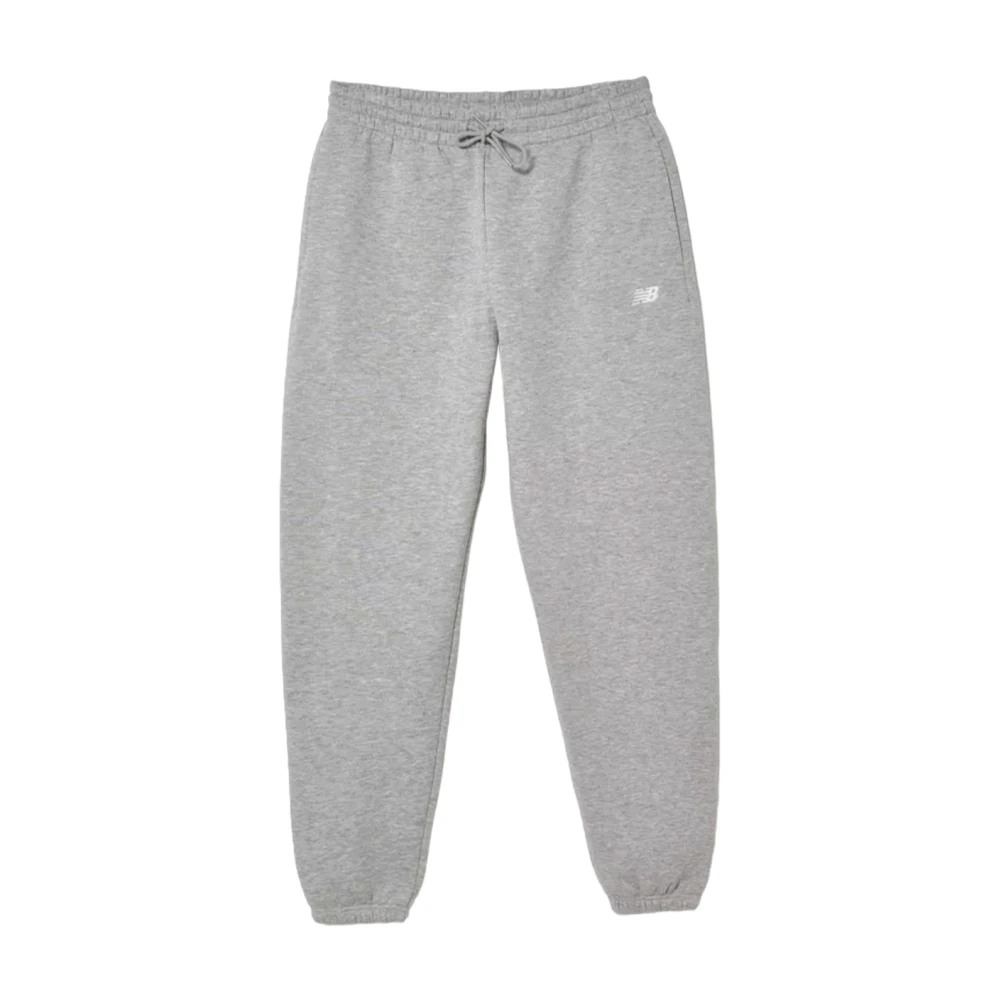 New Balance Gezellige Geborstelde Fleece Jogger Broek Gray Heren