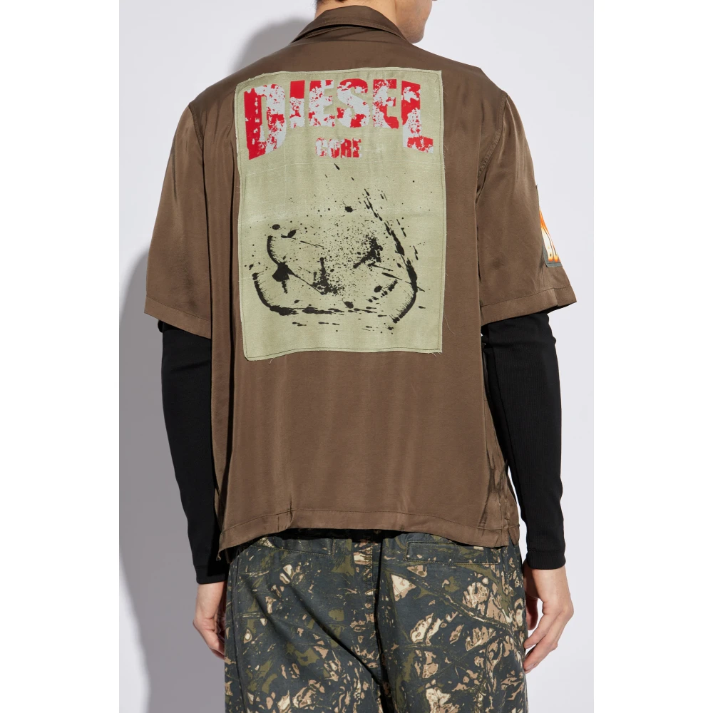 Diesel Shirt S-Daxhe Brown Heren