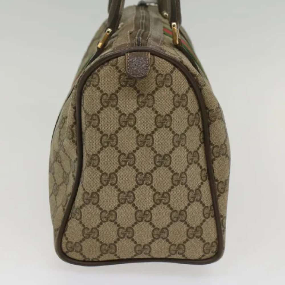 Gucci Vintage Pre-owned Canvas travel-bags Beige Dames