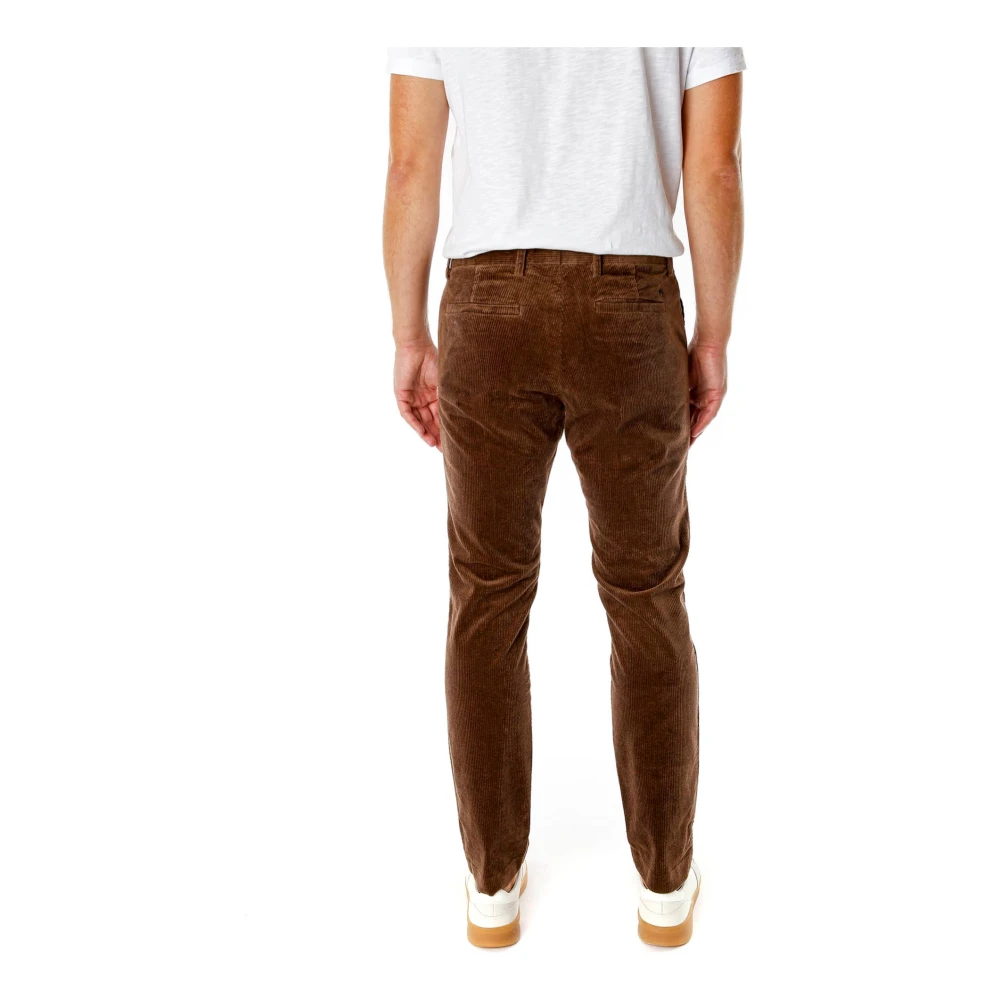 Nn07 Slimme Corduroy Chino Broek Brown Heren