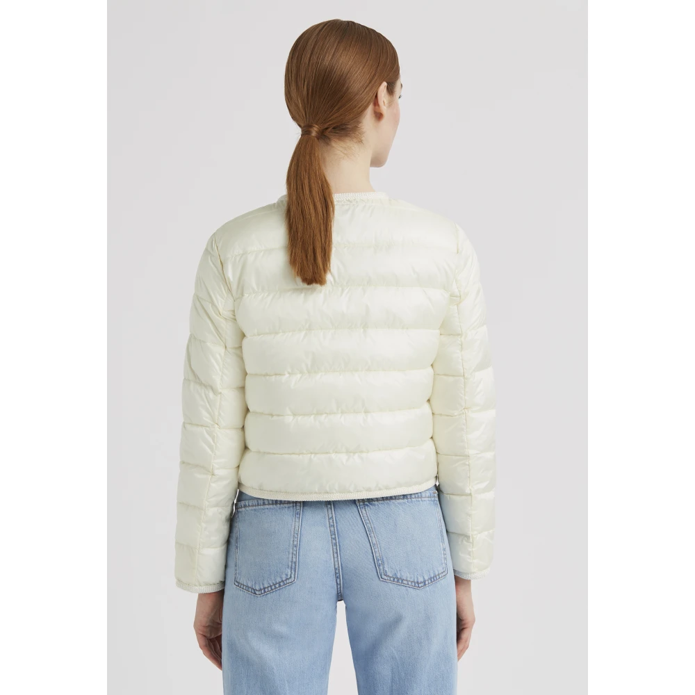 Milestone Gewatteerde Tweed Winterjas White Dames