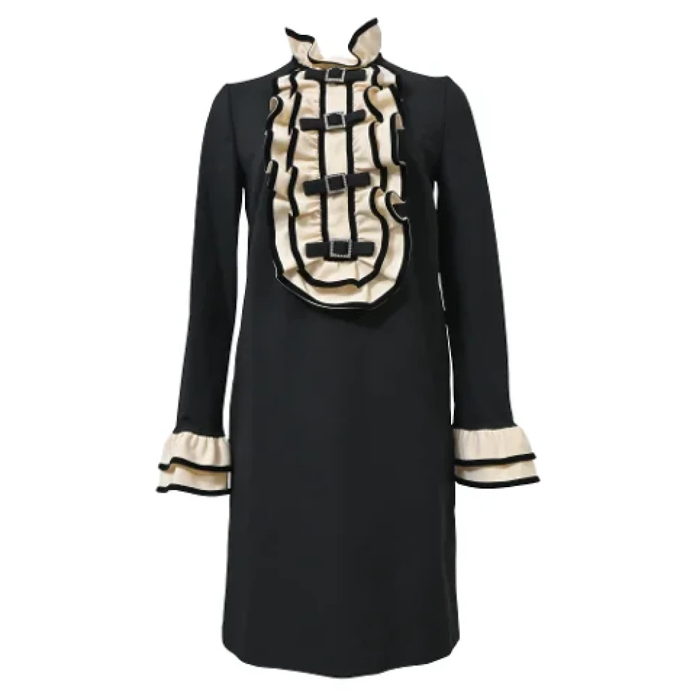 Gucci Vintage Pre-owned Wool dresses Black Dames