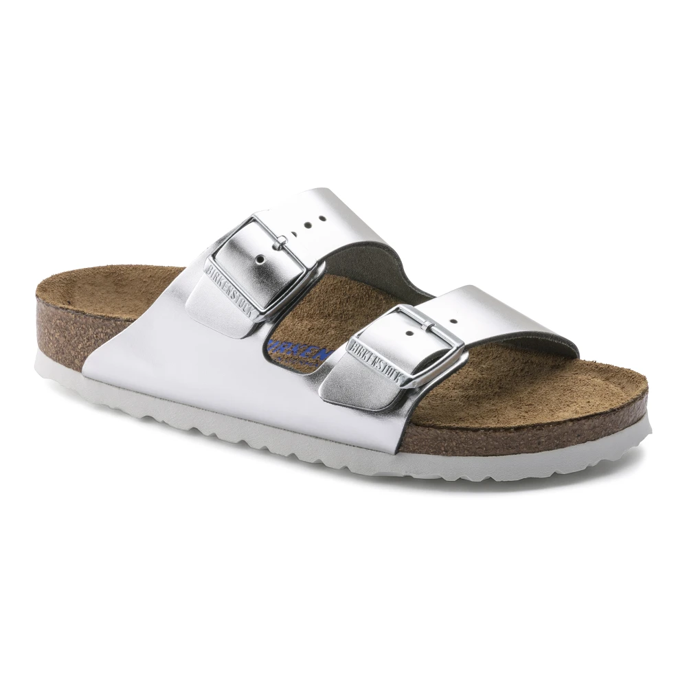 Birkenstock Women's Gray Sliders, 5 Uk, Arizona Soft Footbed Sandals Narrow
