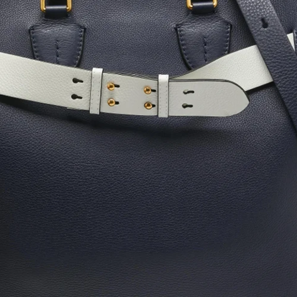 Burberry Vintage Pre-owned Leather totes Blue Dames