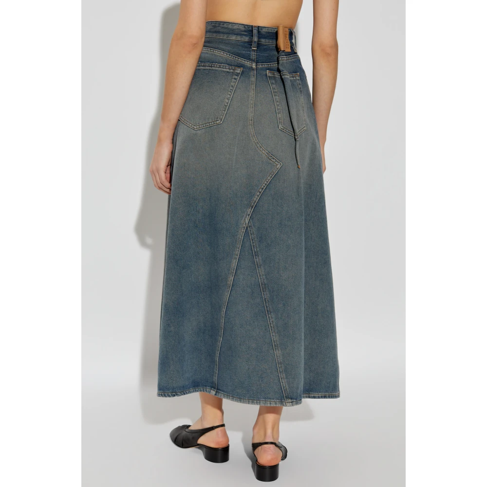 MM6 Maison Margiela Denim rok met vintage effect Blue Dames
