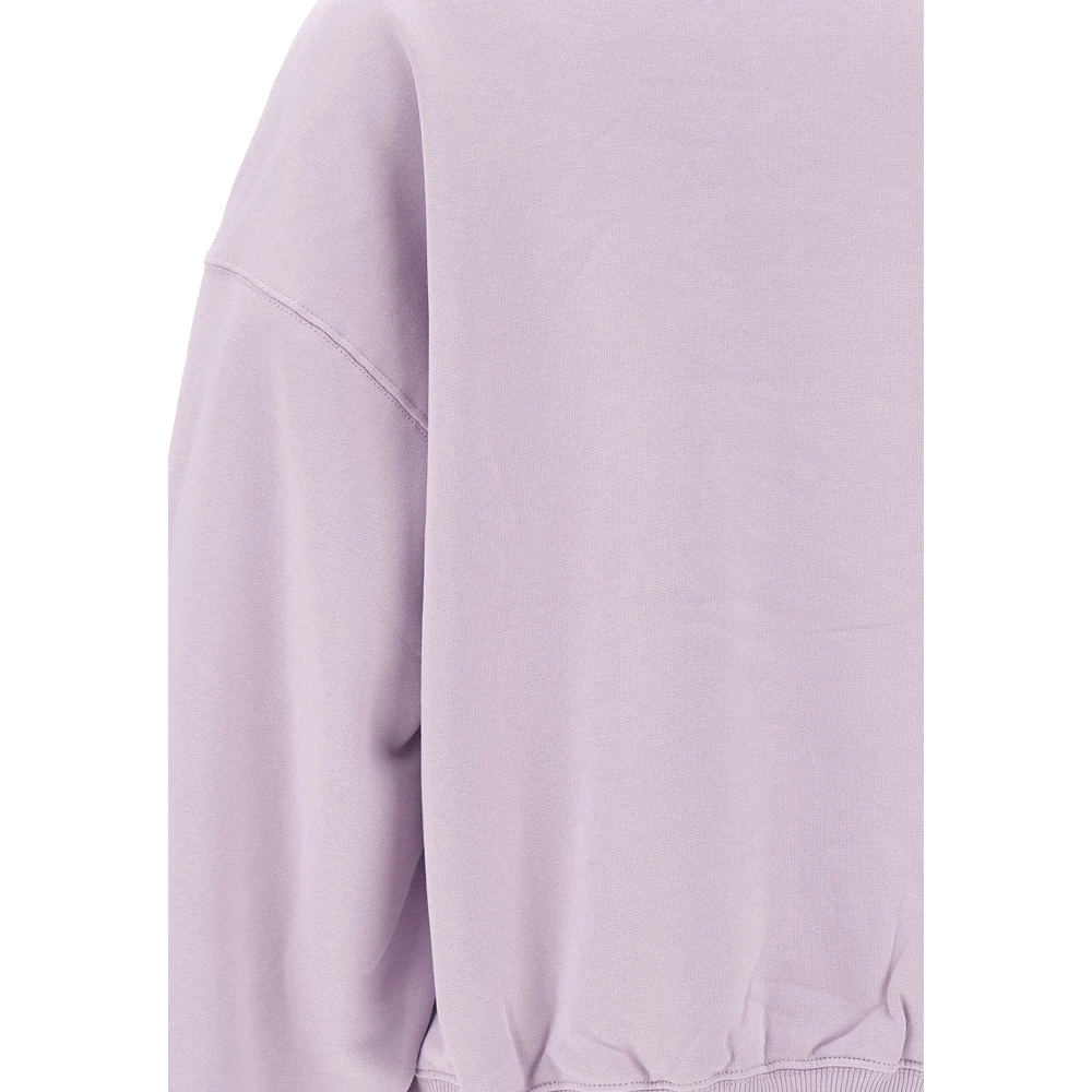 Rotate Birger Christensen Lila Katoenen Sweatshirt met Logo Borduursel Purple Dames