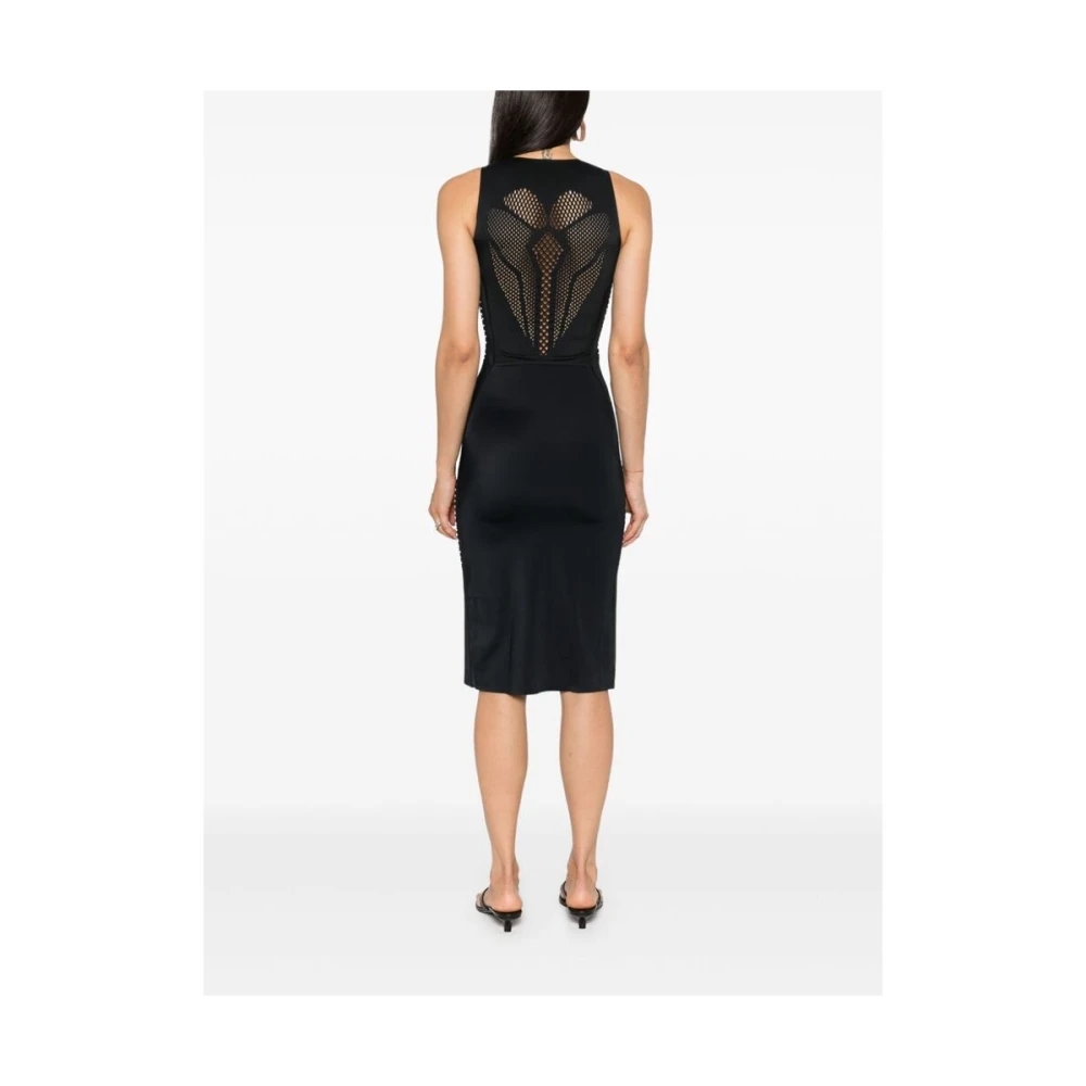 Coperni Reflecterende Mouwloze Zwarte Jurk Black Dames