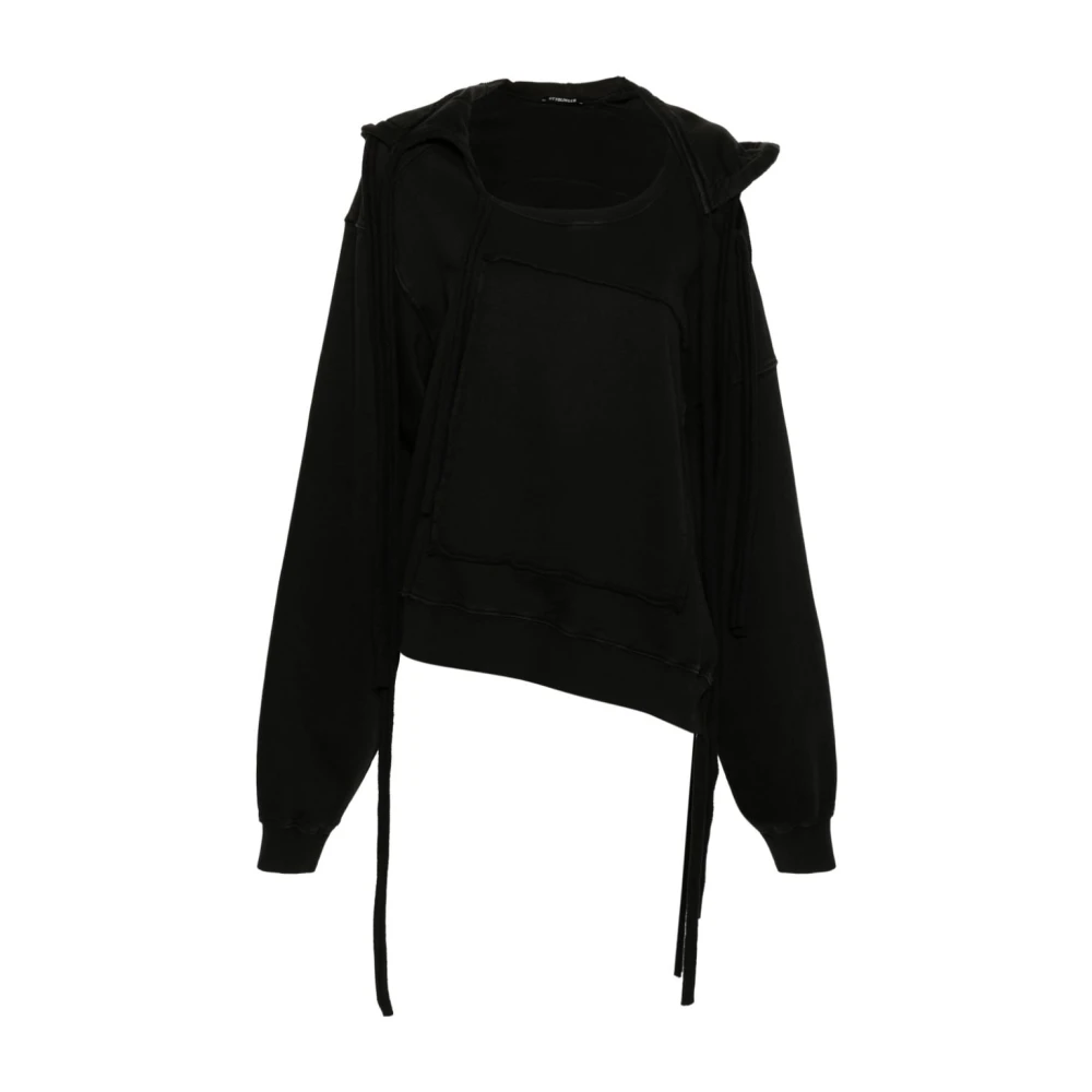 Ottolinger Zwarte Sweater met Deconstructed Design Black Dames