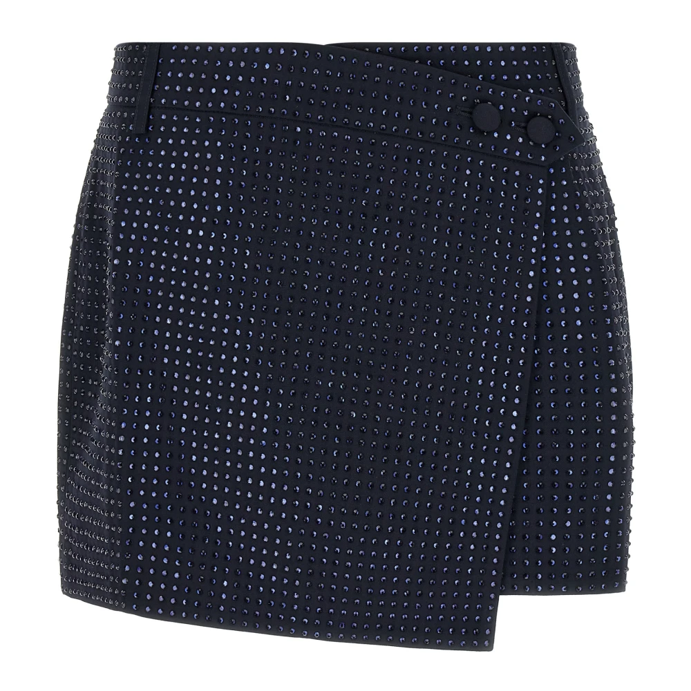 Pinko , Short Skirts, Female, Blue, S, Soave Miniskirt