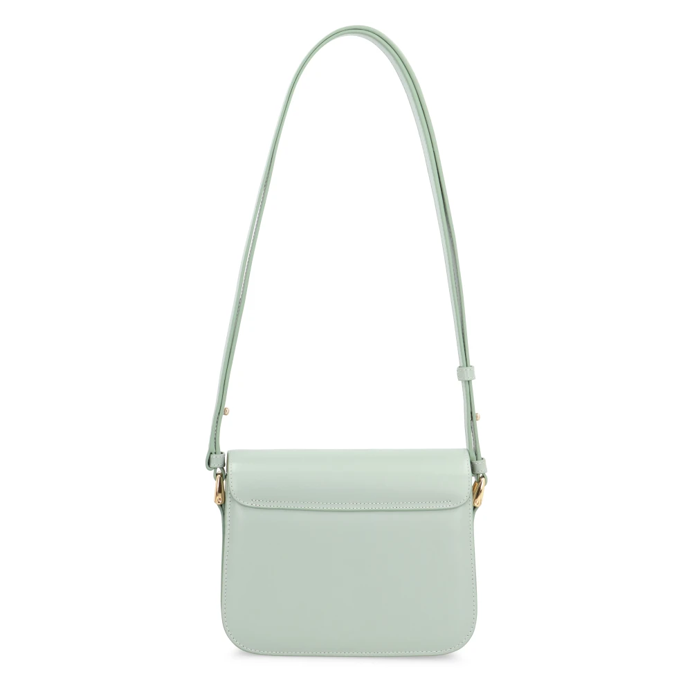 A.p.c. Kleine leren crossbodytas Green Dames