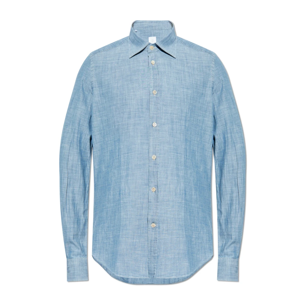 Eleventy Katoenen shirt Blue Heren