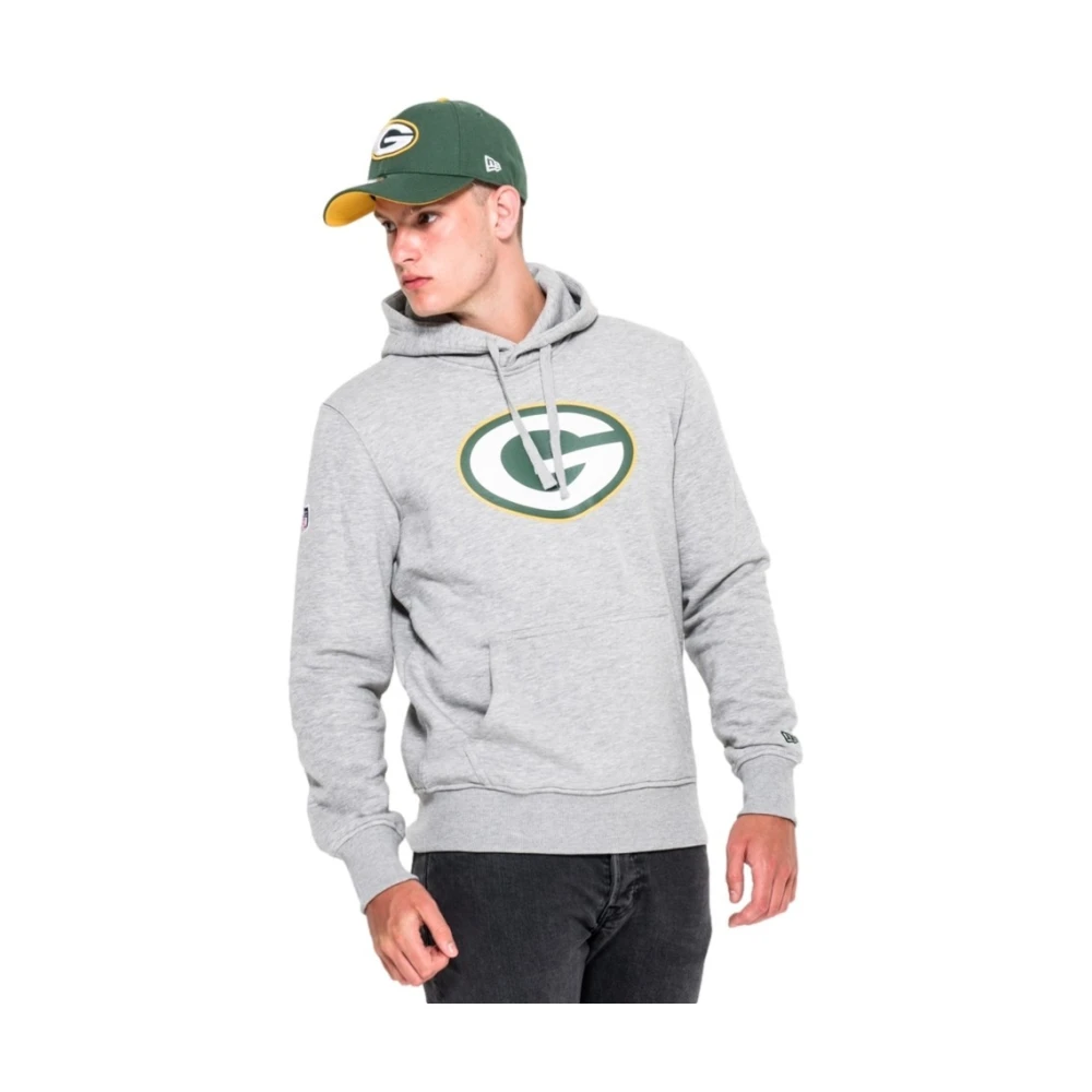 new era Packers Team Logo Hoodie Gray Heren